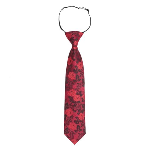 Floral Rose Elasticated Tie - Boys