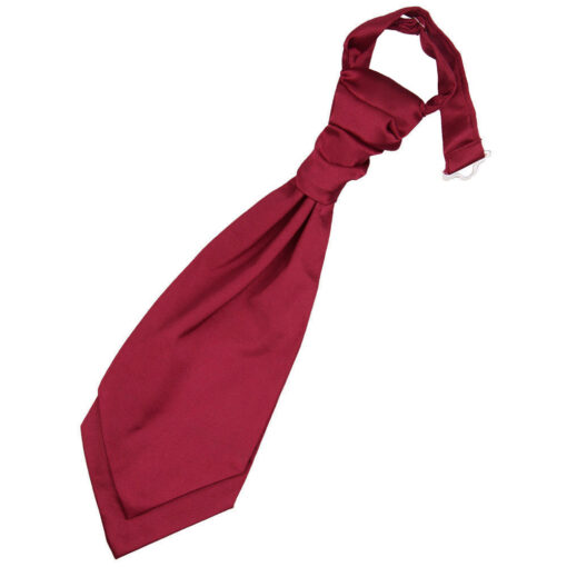 Plain Satin Pre-Tied Ruche Cravat - Boys