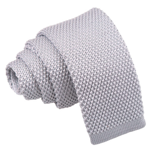 Plain Knitted Skinny Tie