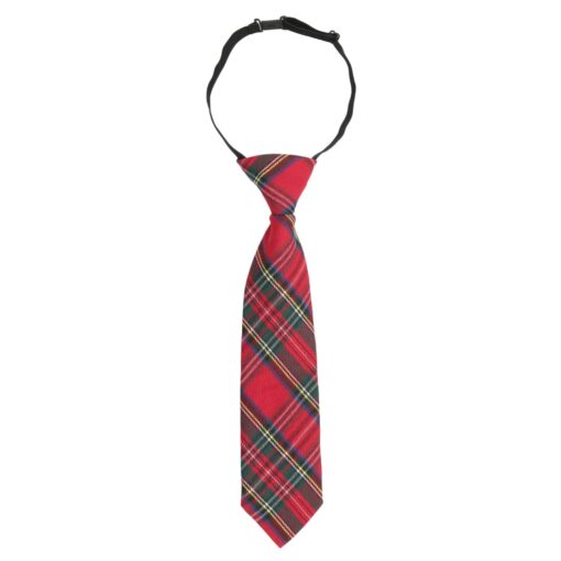 Tartan Red Royal Stewart Elasticated Tie - Boys